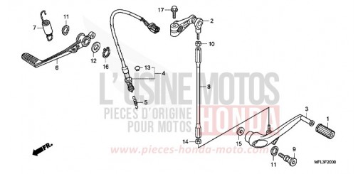 PEDALE CBR1000RRB de 2011